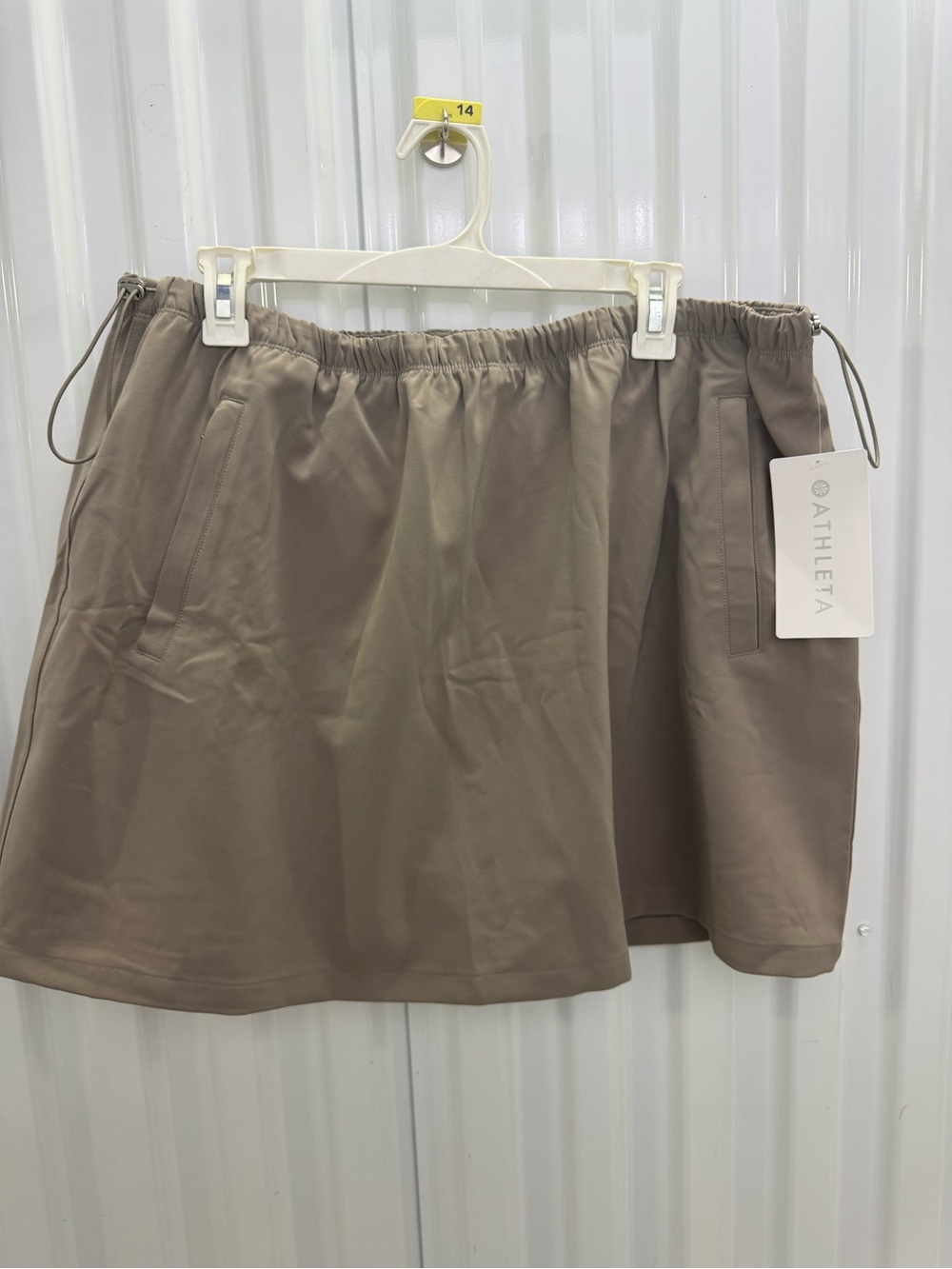 Athleta Taupe Drawstring Active Skort